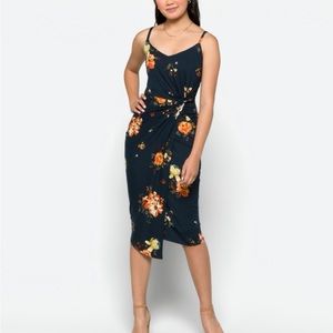 Nine Britton Vivienne Knit Midi Dress Navy Size Large